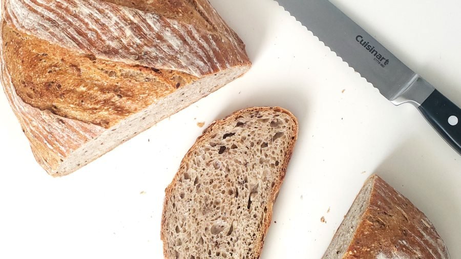 Sliced bread Rheintaler close-up